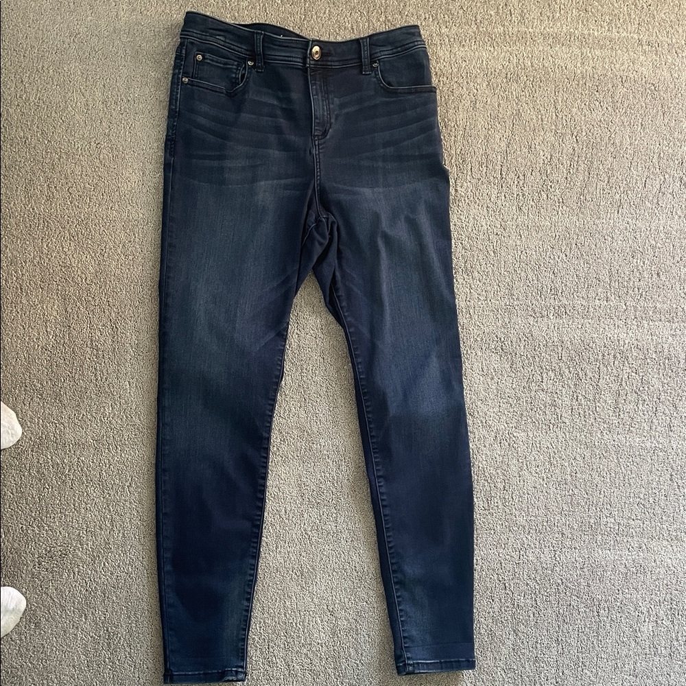 INC International Concepts Dark Indigo Women's Skinny Jeans